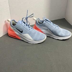 Nike Air max Sky Blue and Coral Athletic Shoes